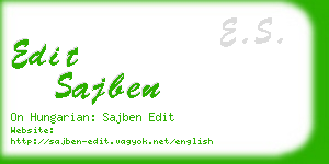 edit sajben business card